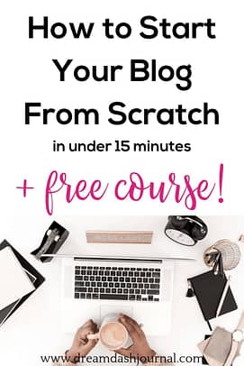 How to start a blog from scratch. Blogging for beginners.